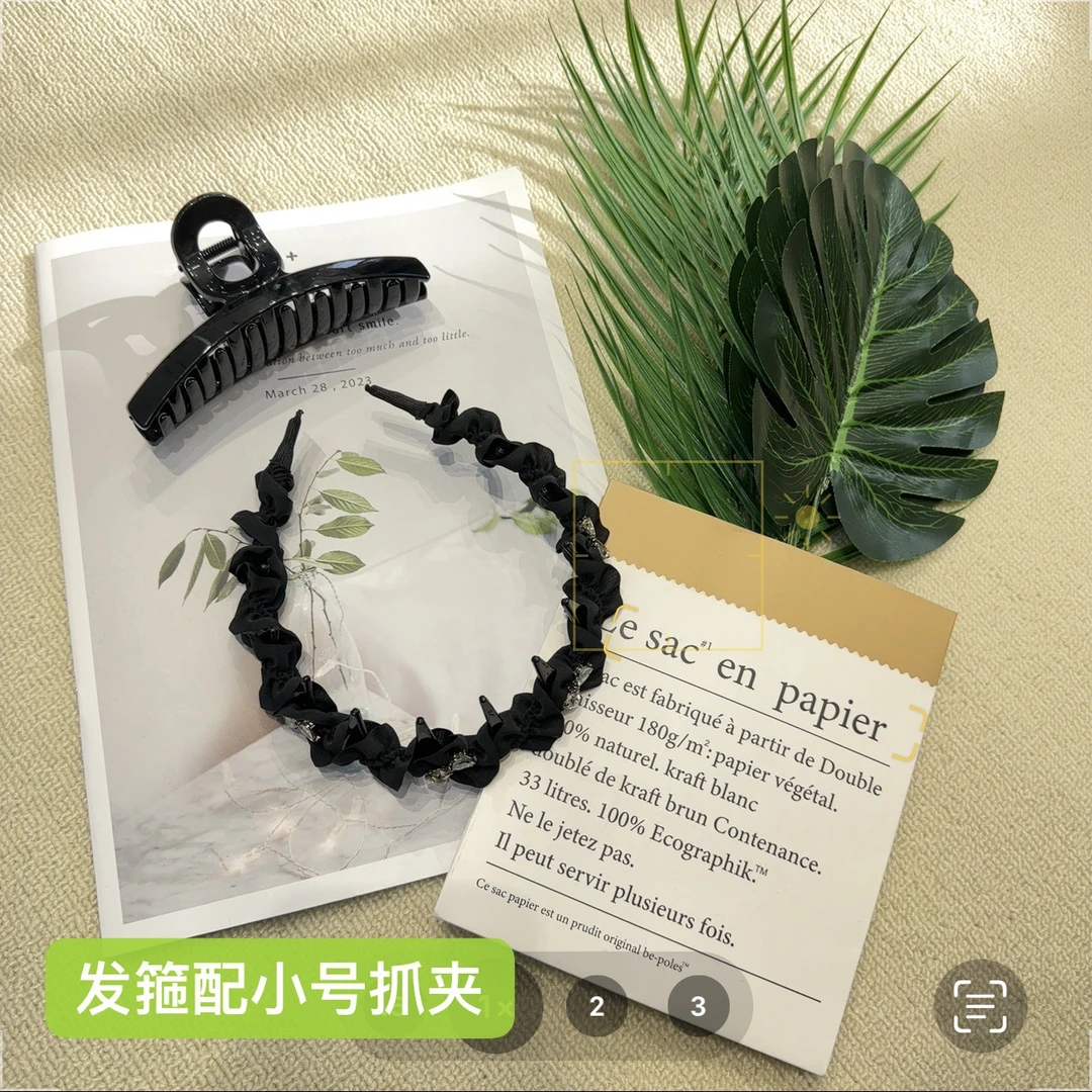 【小妹店】蝴蝶结发箍+小号抓夹（颜色随机）