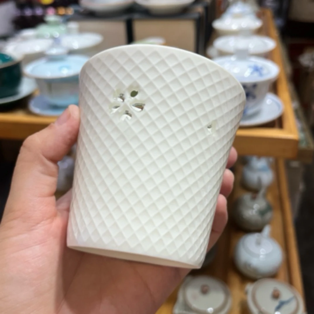 陶瓷功夫茶具玲珑茶杯茶杯瓷器茶杯品茶杯玲珑镂空茶杯