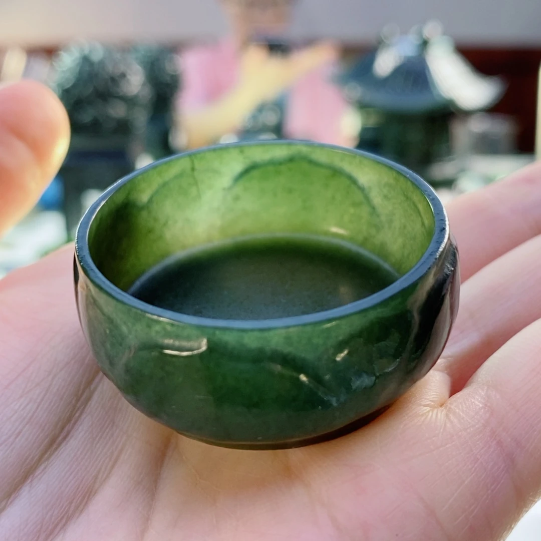 未镶嵌和田玉（青玉）摆件微瑕