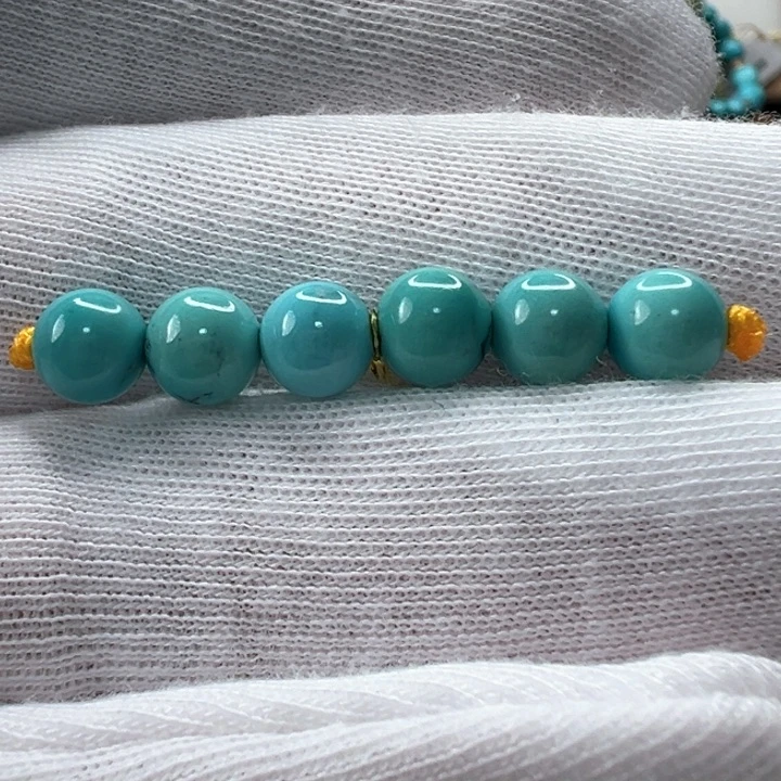 绿松石未镶嵌弟子珠6.7