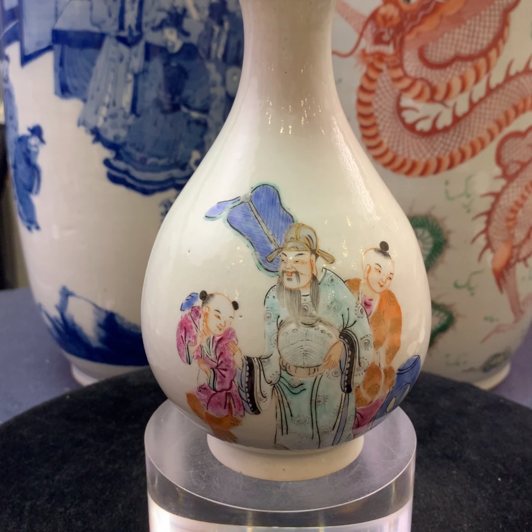 瓶7565瓷器—粉彩人物玉壶春瓶