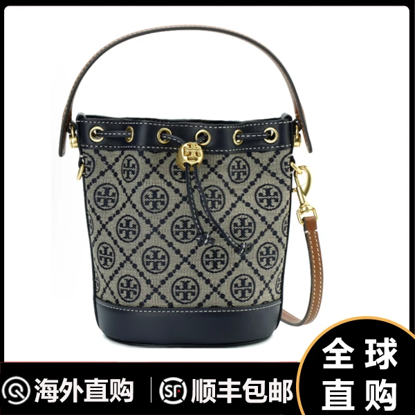 TORYBURCH汤丽柏琦老花满印水桶包手提单肩斜挎包80534-405
