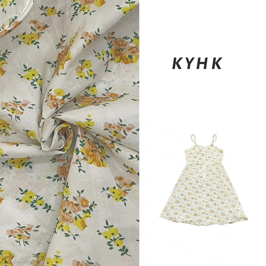 KYHK复古小雏菊吊带连衣裙250452
