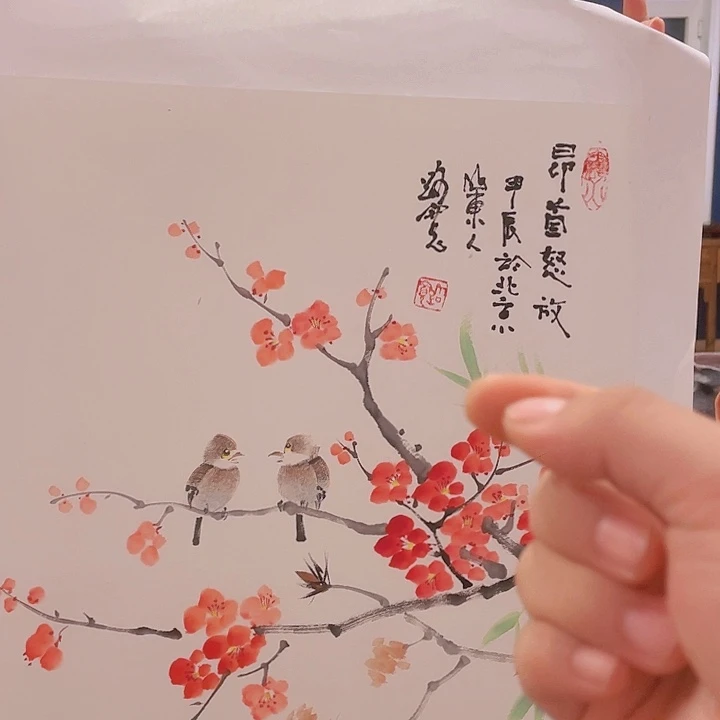 国画宋庄的一位朋友在家中