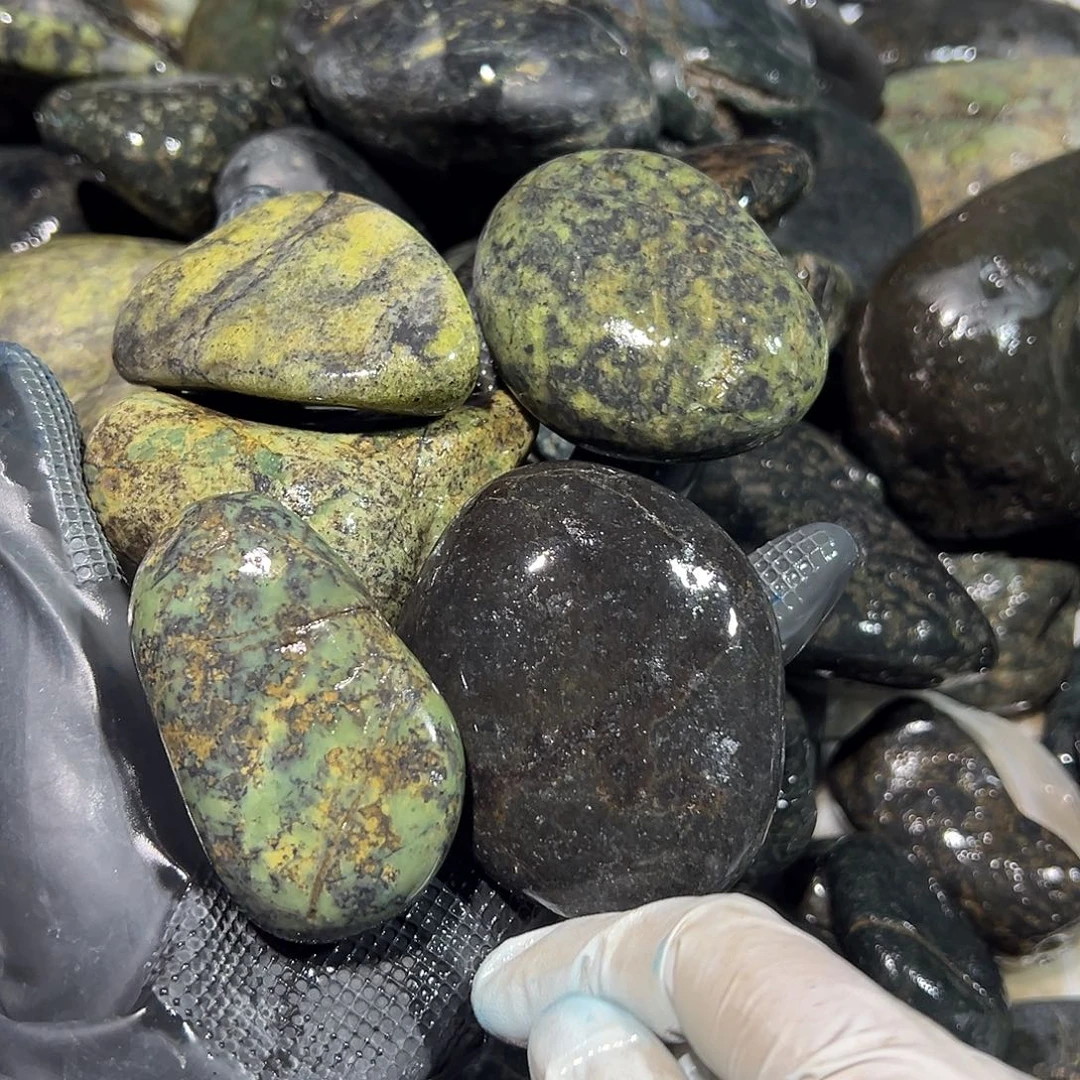 合金蛇纹石玉西藏藏玉药王石本**足