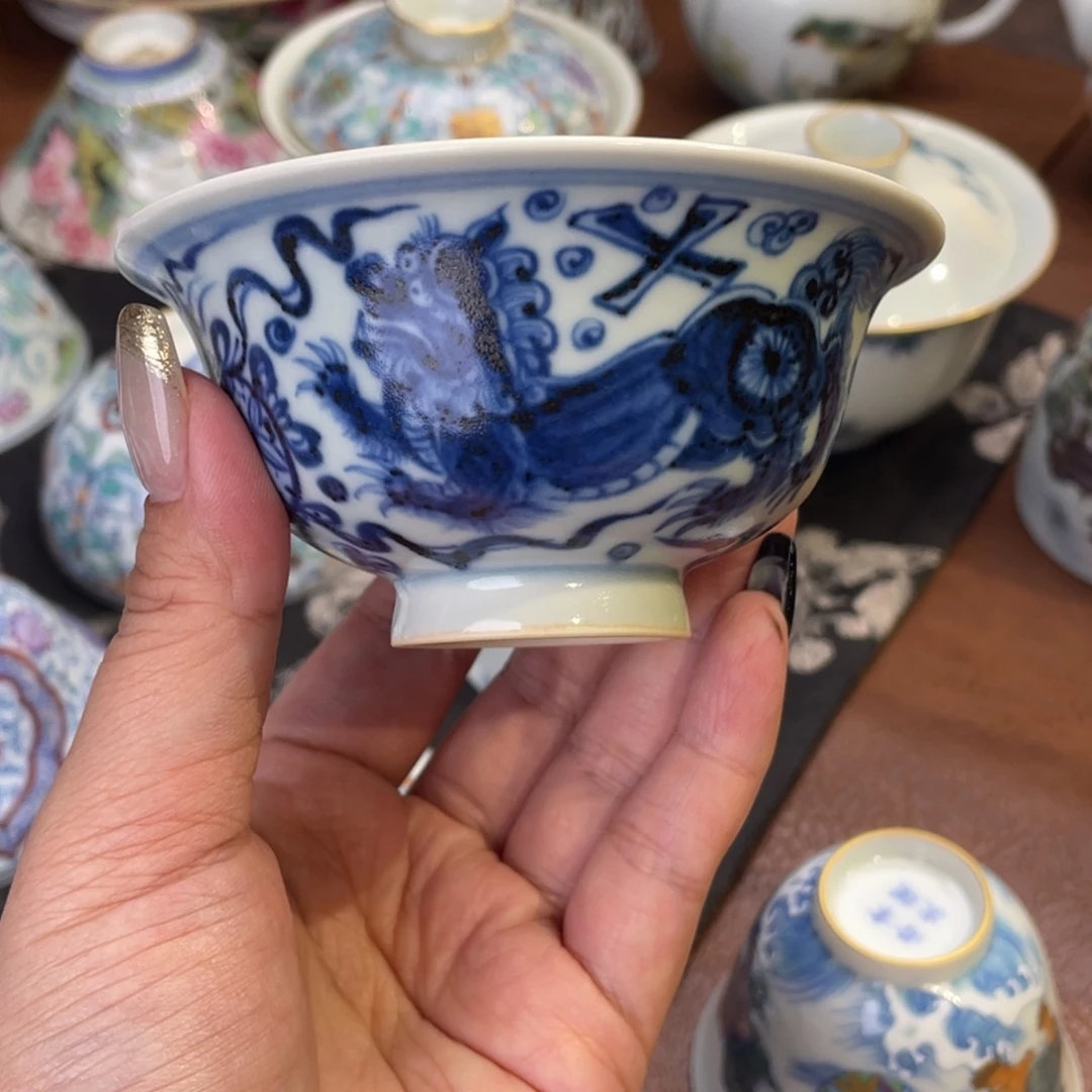 双狮手工手绘杯杯………………