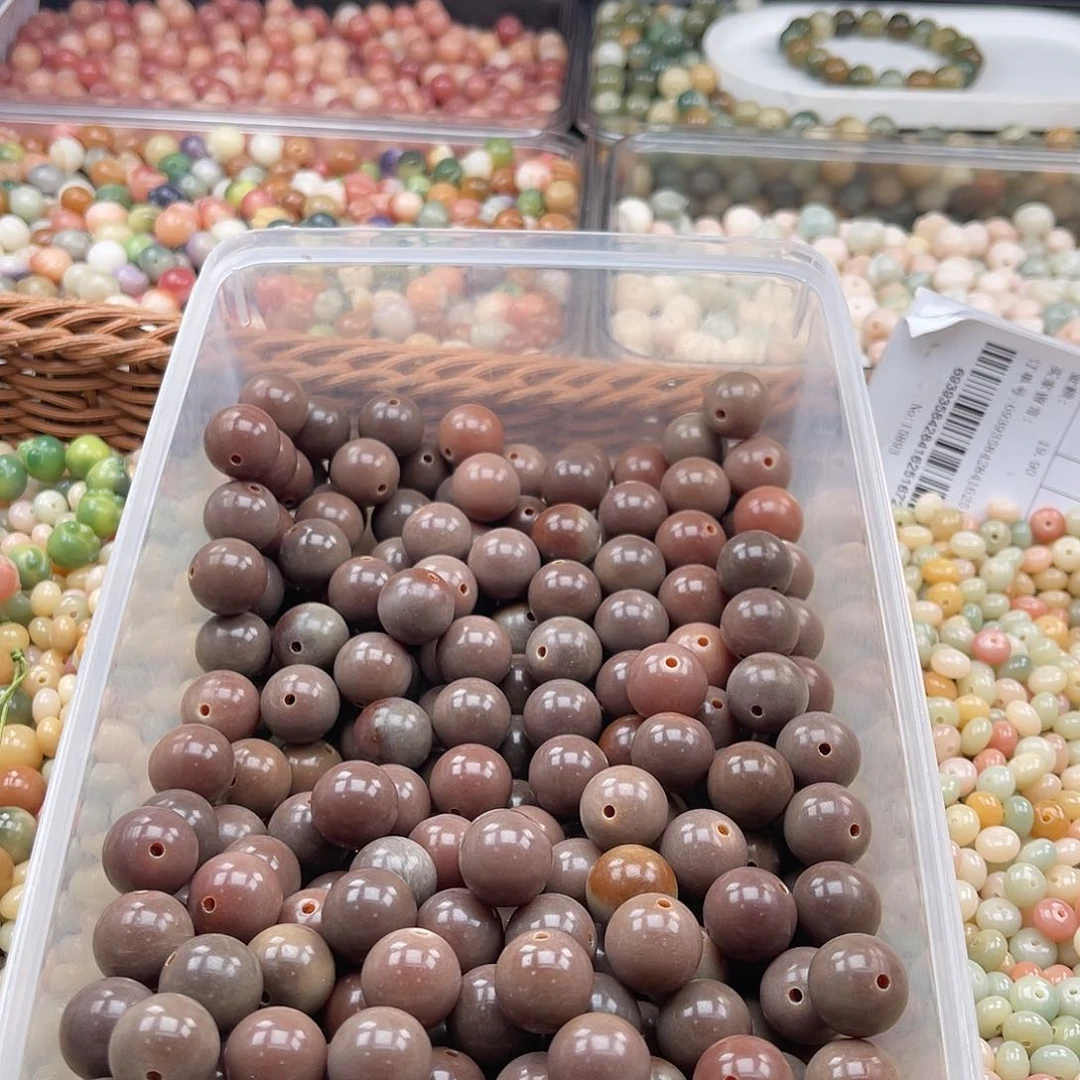 白玉菩提吊坠b微瑕17mm/10+5颗