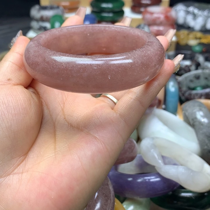 未镶嵌手镯石英质玉月*