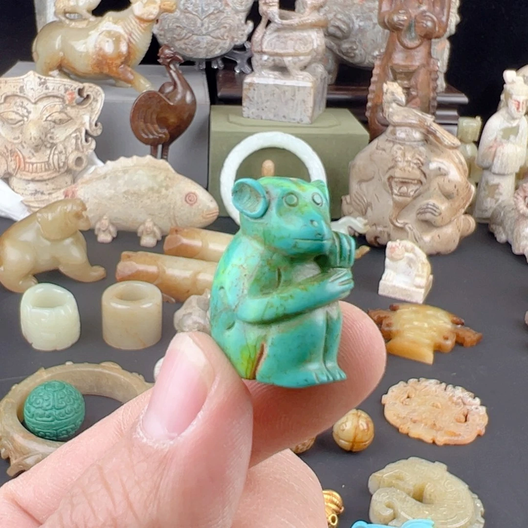 和田玉挂件未镶嵌鱼*