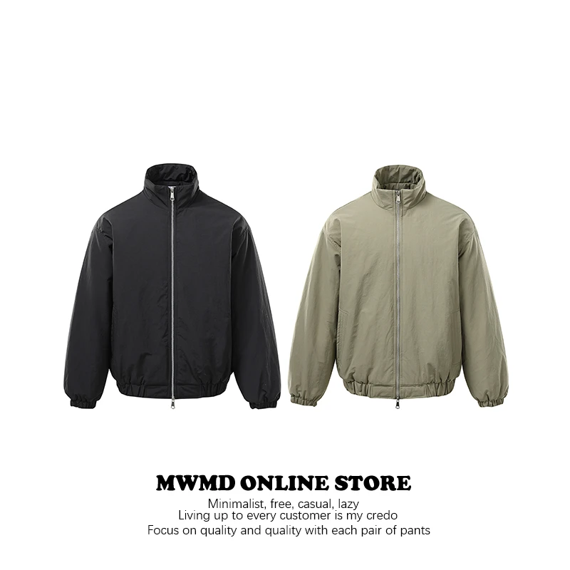 MWMD 冬季立领棉服男宽松休闲潮牌加厚保暖飞行夹克棉衣外套男女
