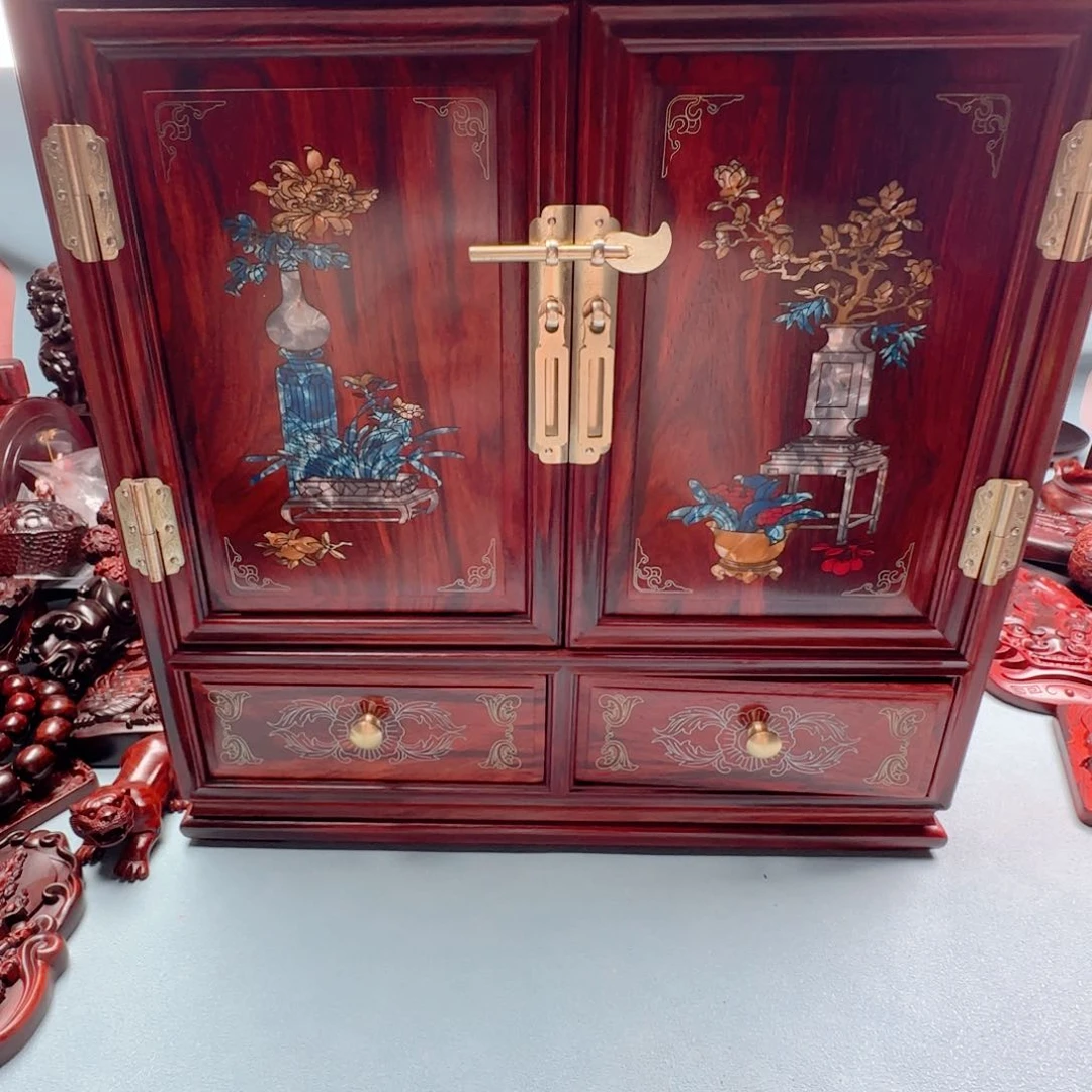 小叶紫檀把件初**子首饰盒
