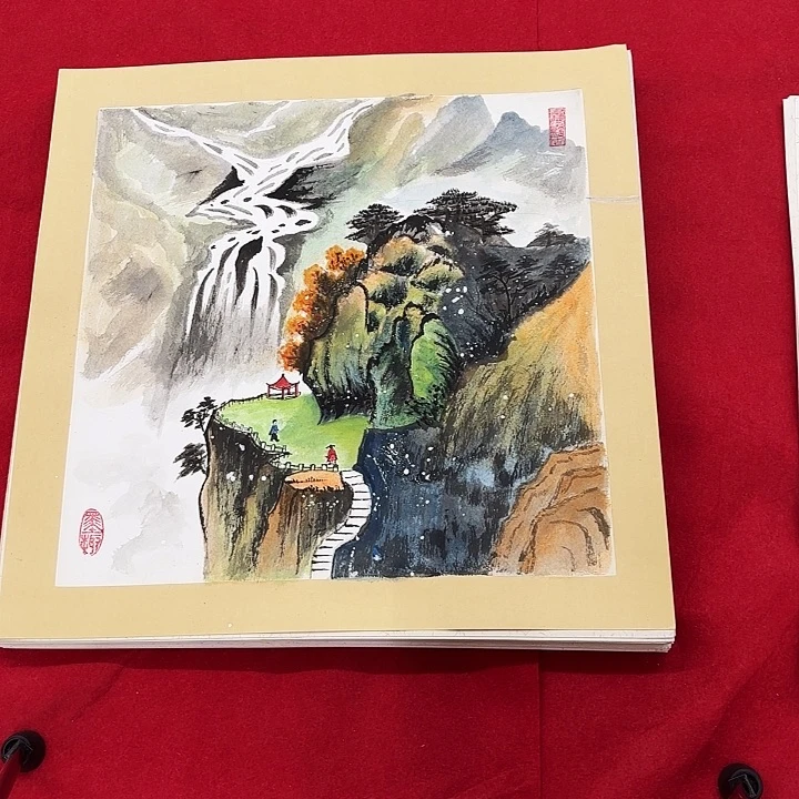 国画花鸟的翅膀和羽毛的