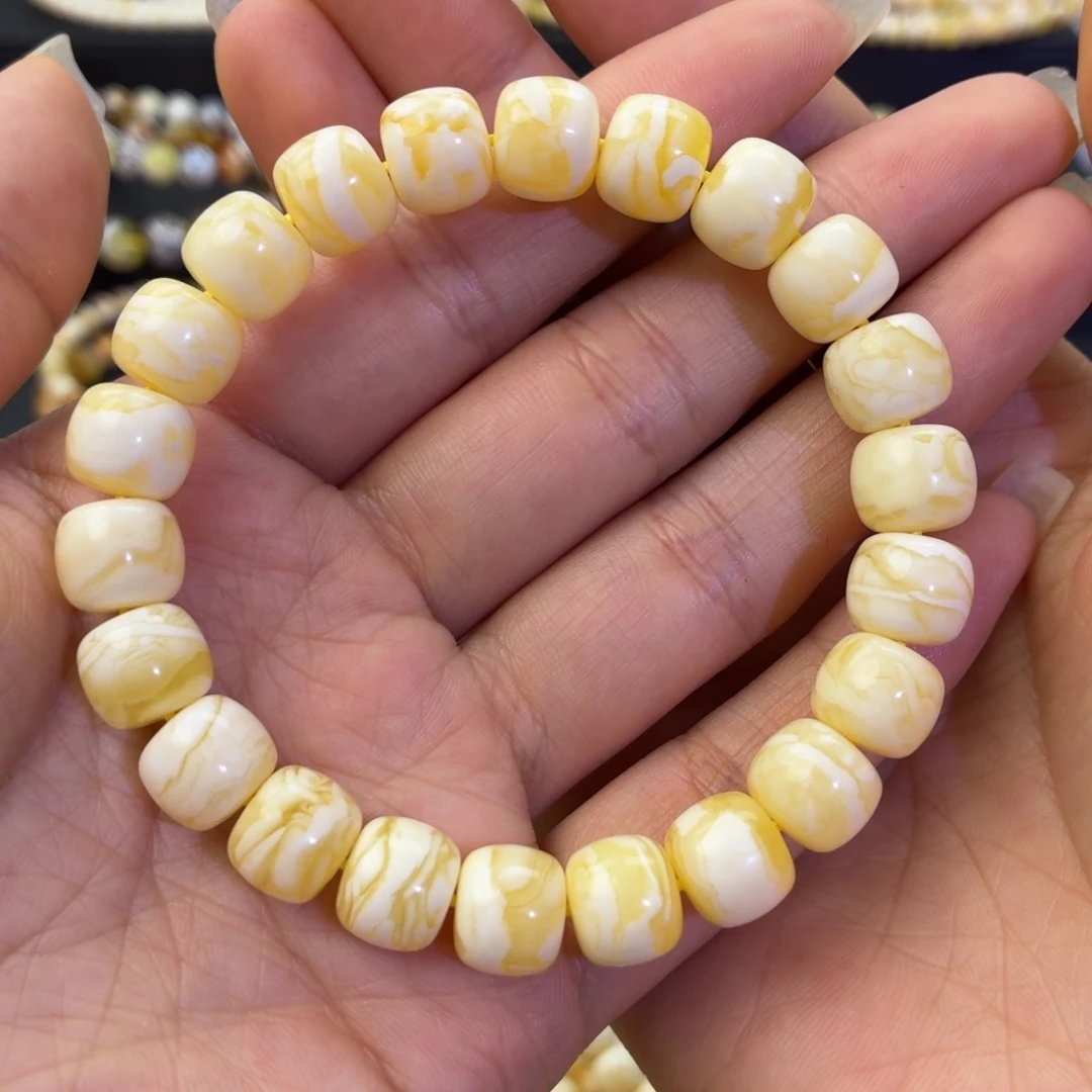 琥珀未镶嵌珠宝奇石浓蜡瓷白妖10