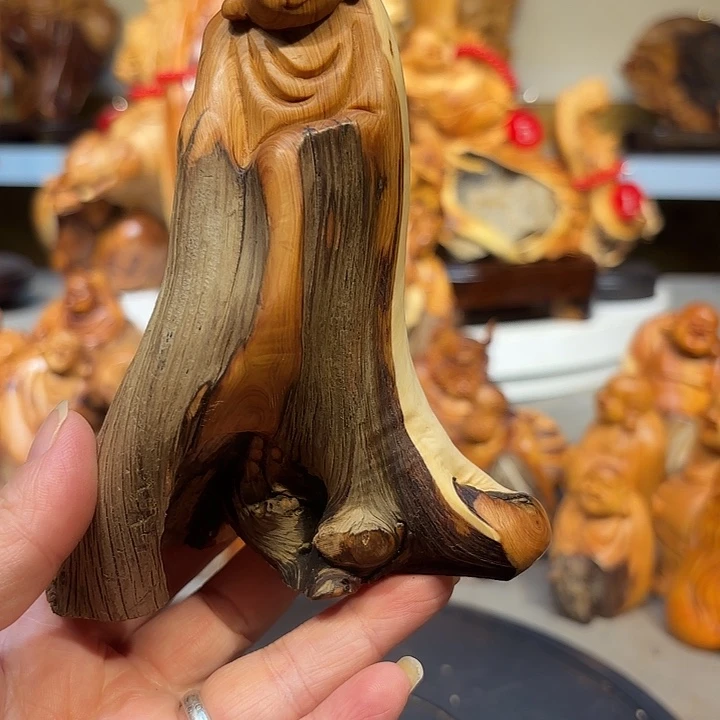 柏木太行崖柏弥勒佛