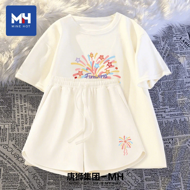 唐狮集团MH速干运动服套装女款夏新款速干冰丝短裤运动休闲整套K