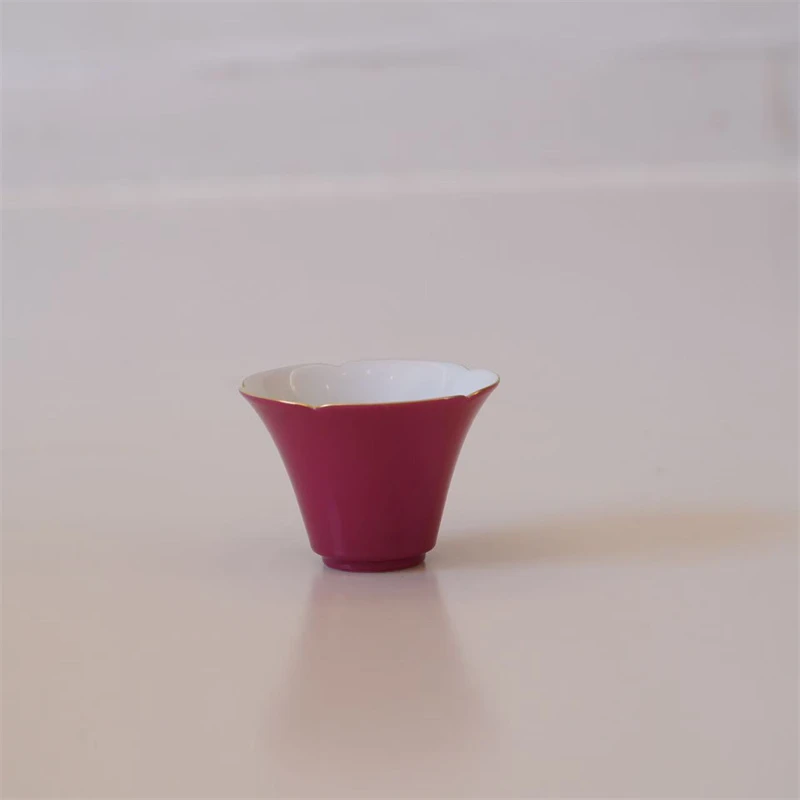 XC013[学茶严选]胭脂红铃兰杯陶瓷