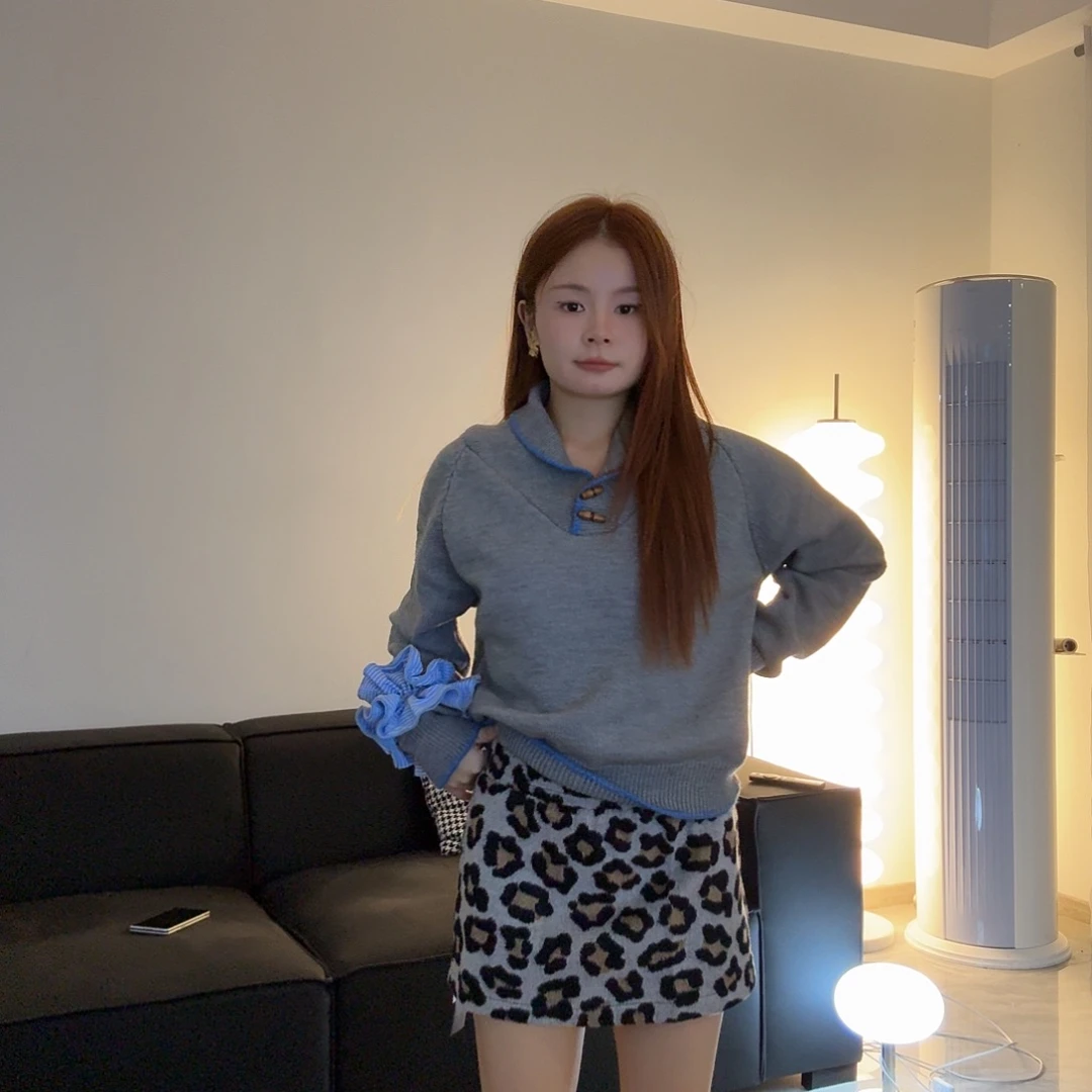 豹纹半身裙xxs码呀