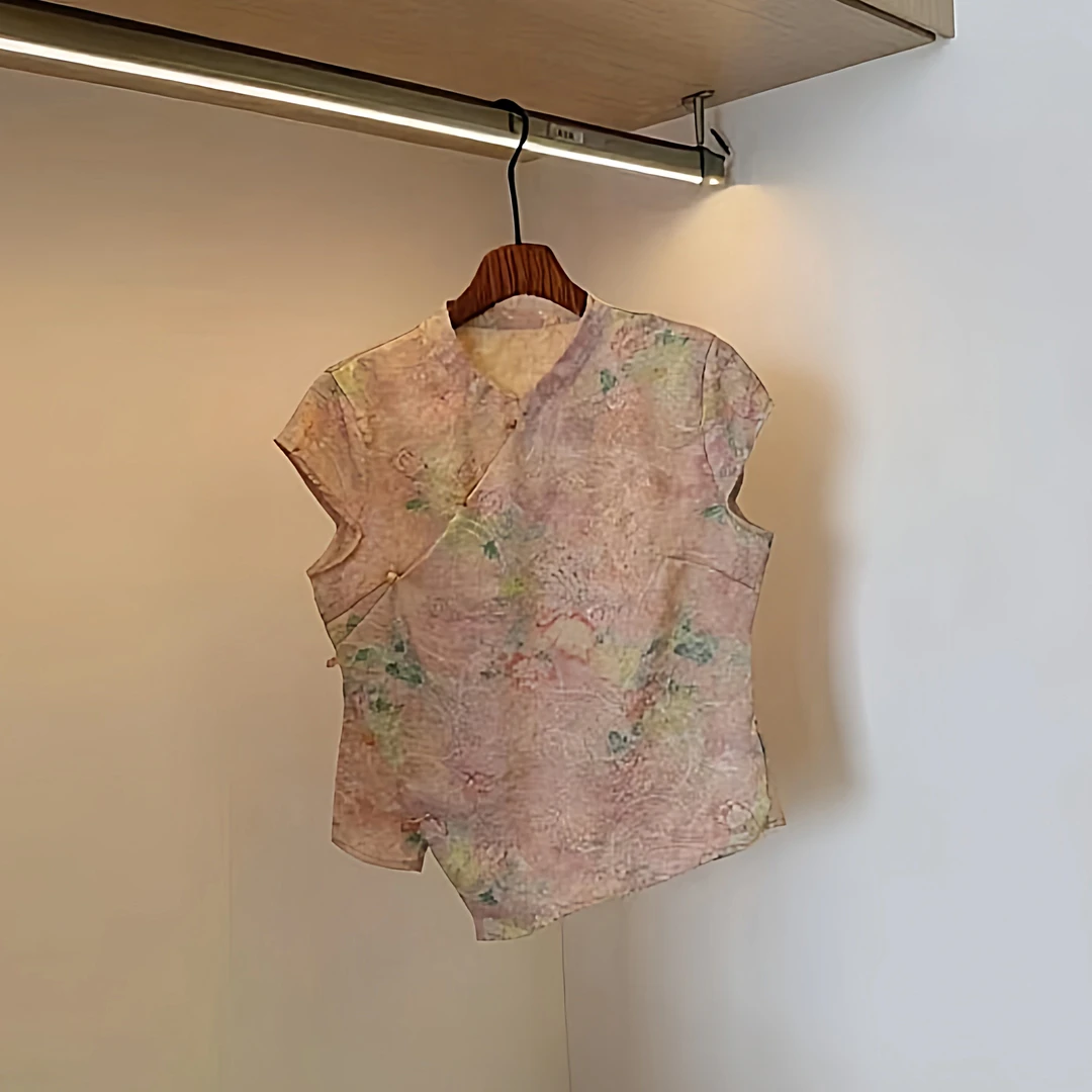 2025洋气新中式透气提花盘扣设计感上衣中国风时尚款式女潮流版型