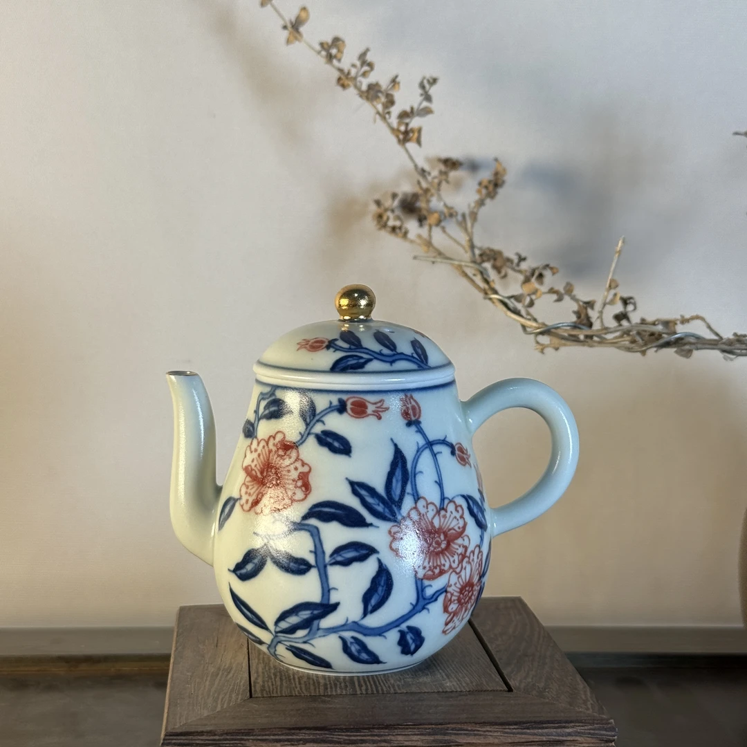 雨溪 山茶花茶壶 10469