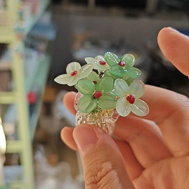 琉璃手工艺品绿色