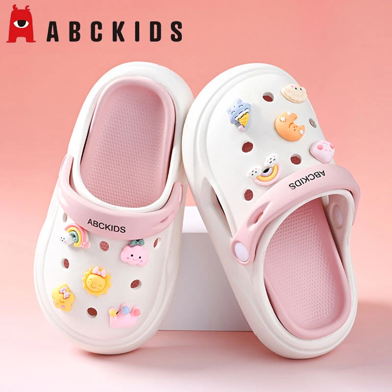 Abckids洞洞鞋儿童拖鞋女童夏季外穿防滑宝宝亲子凉鞋6-12岁潮款