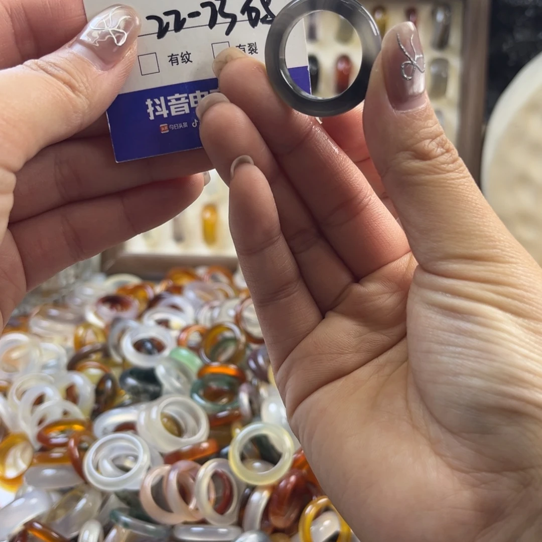 玛瑙/玉髓未镶嵌戒圈30