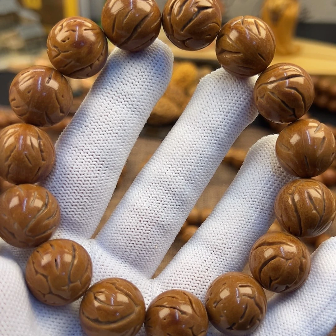 秀***虎吊坠桃核17龙纹加一个圆珠三通