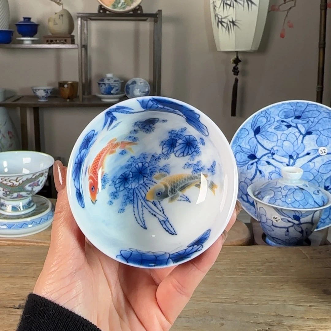 杯用****2景德镇陶瓷柴烧多人