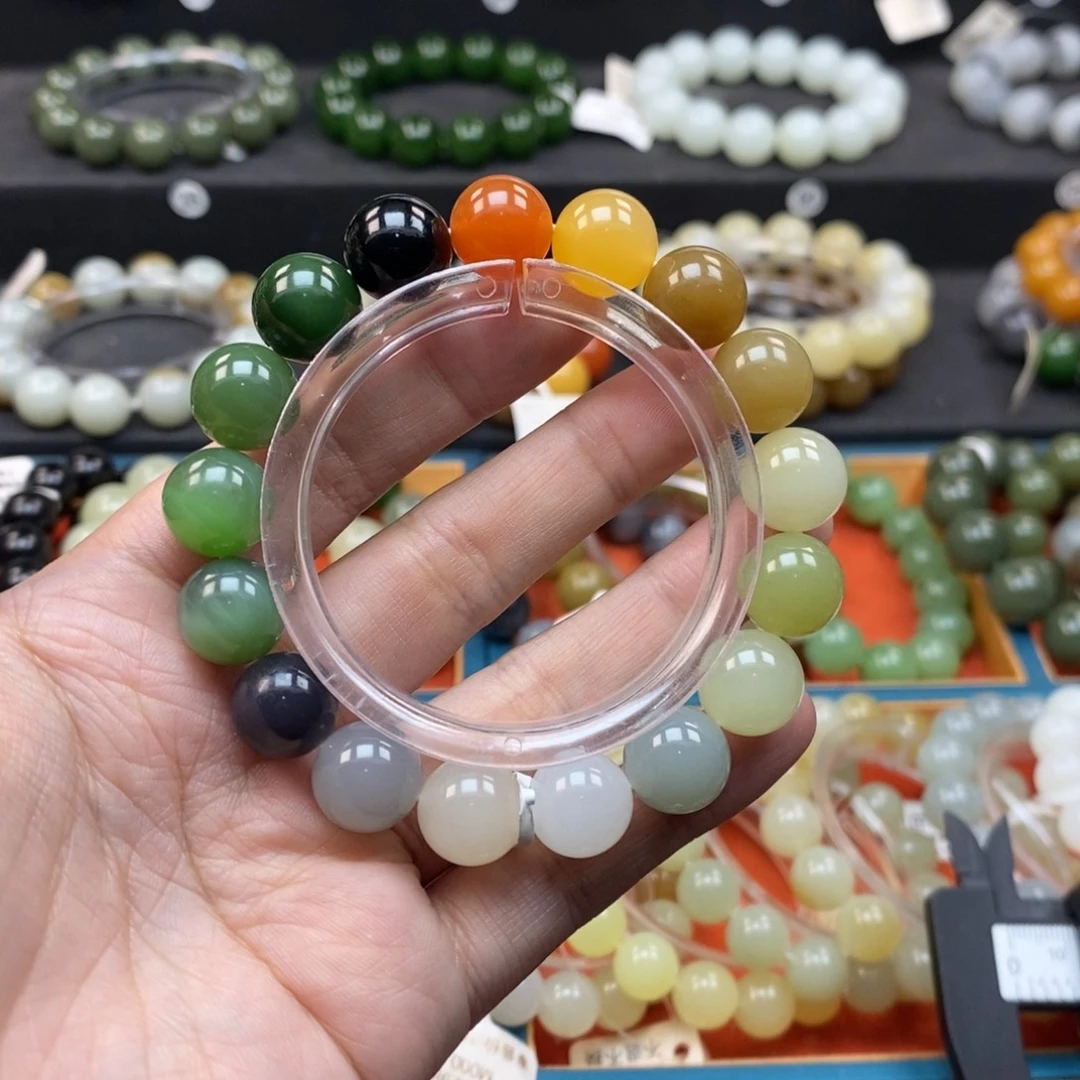 和田玉未镶嵌手链L卡12