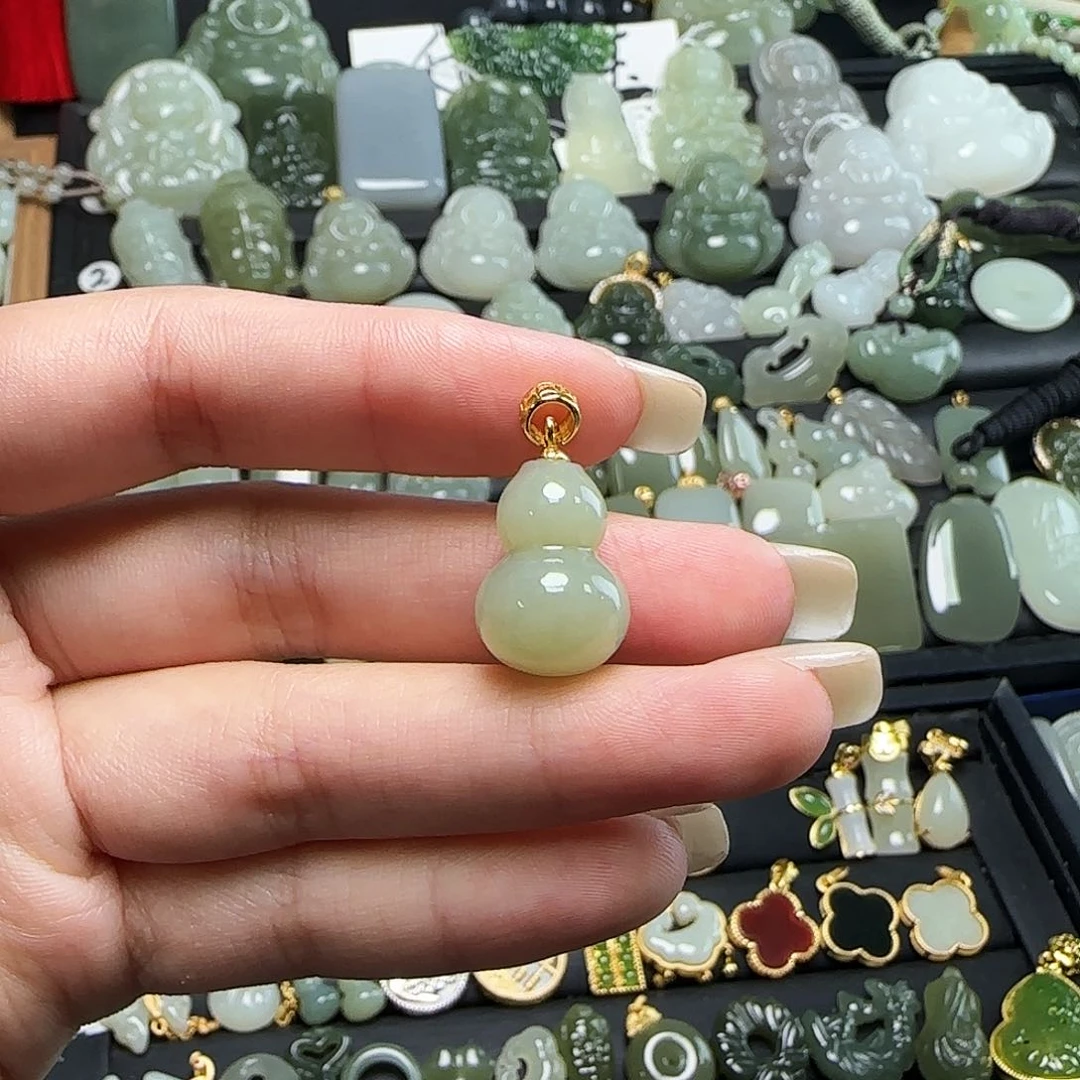 颈饰银S925镶嵌和田玉