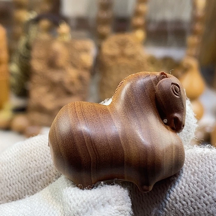 檀香木手串/手链老山檀香马到成功湘工精品