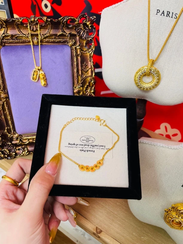 铜合金手链 五帝钱手链手工时尚复古古法