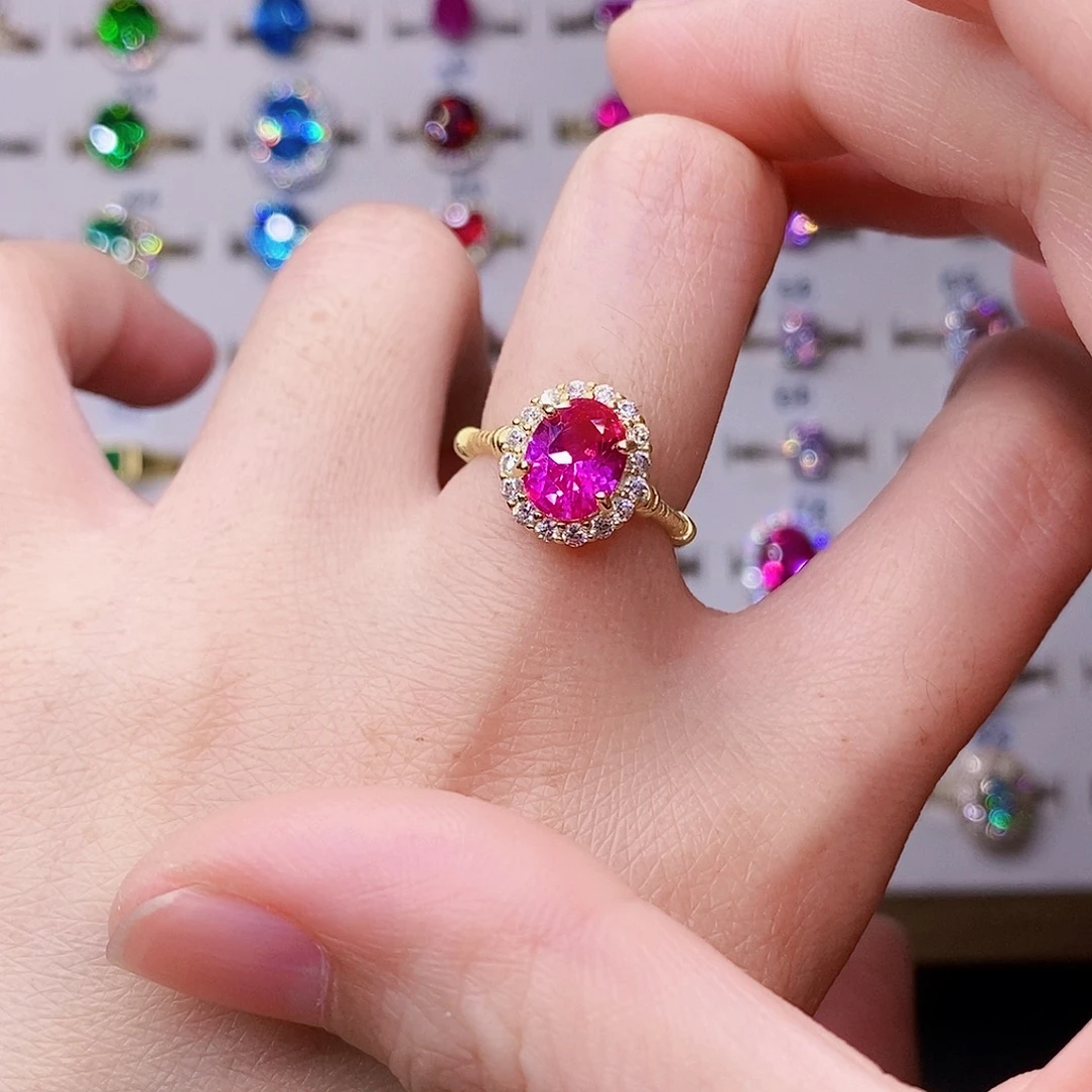 银S925镶嵌红宝石戒指