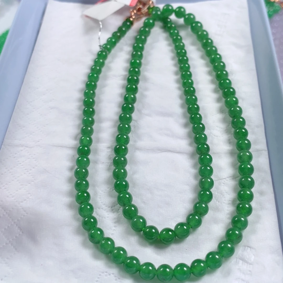 翡翠未镶嵌颈饰项链