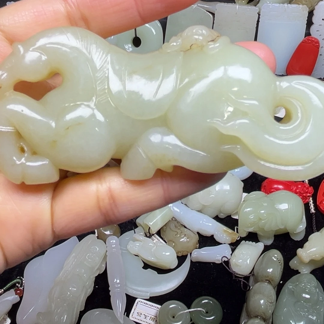 舒***和田玉未镶嵌吊坠(不含链)