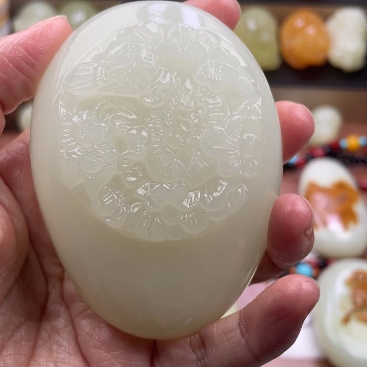 喜***销石材古青石手把件