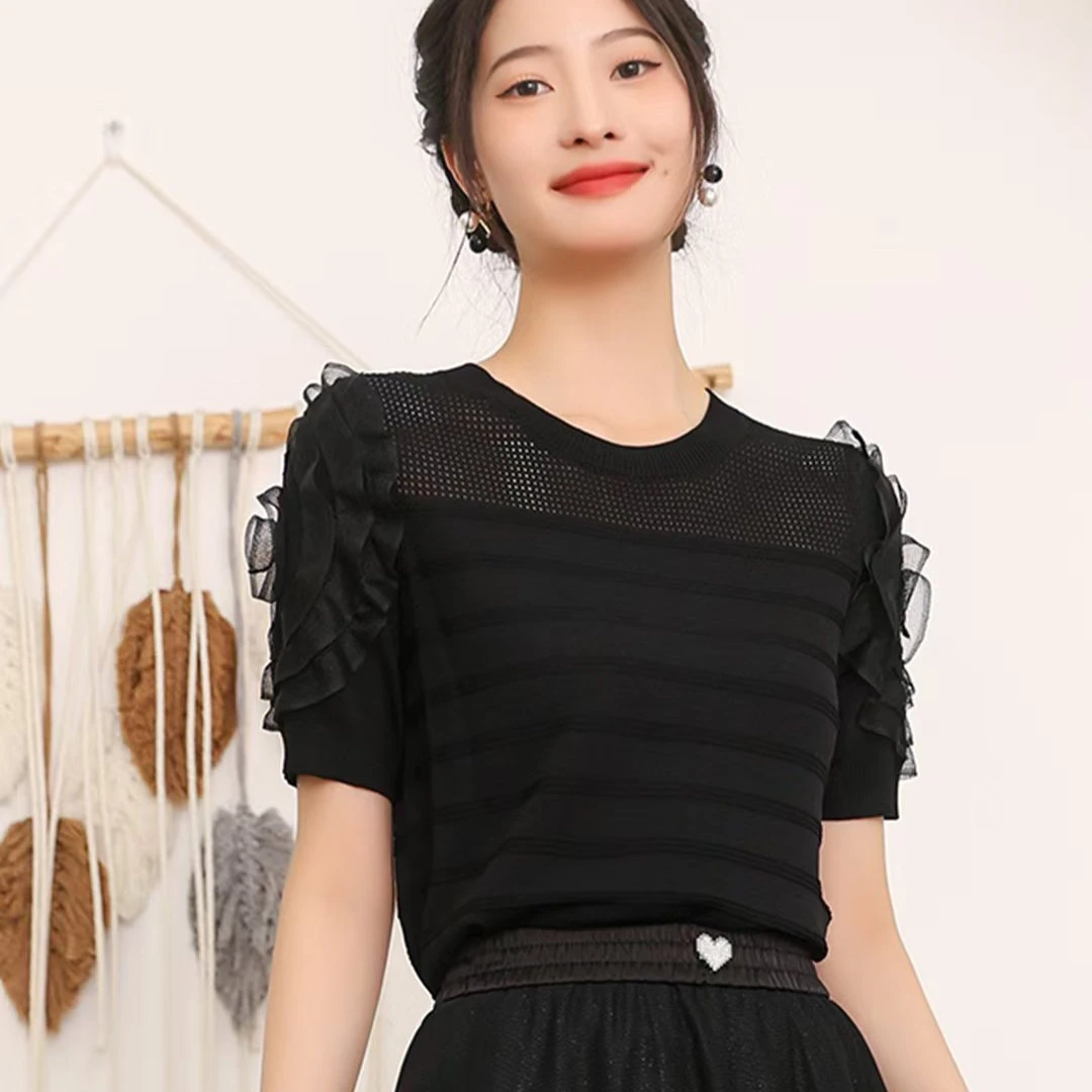 761913  A档年轻时尚气质短袖