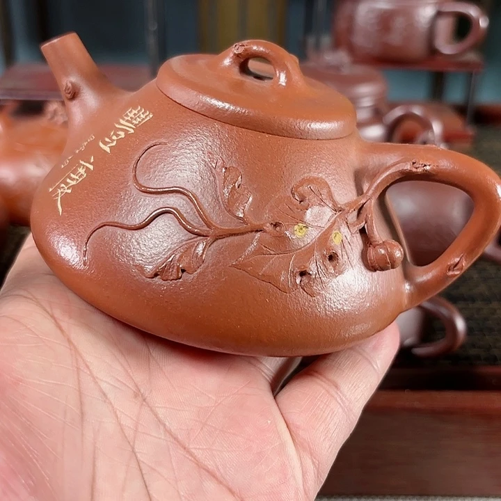 三***装宜兴原矿手工紫砂壶