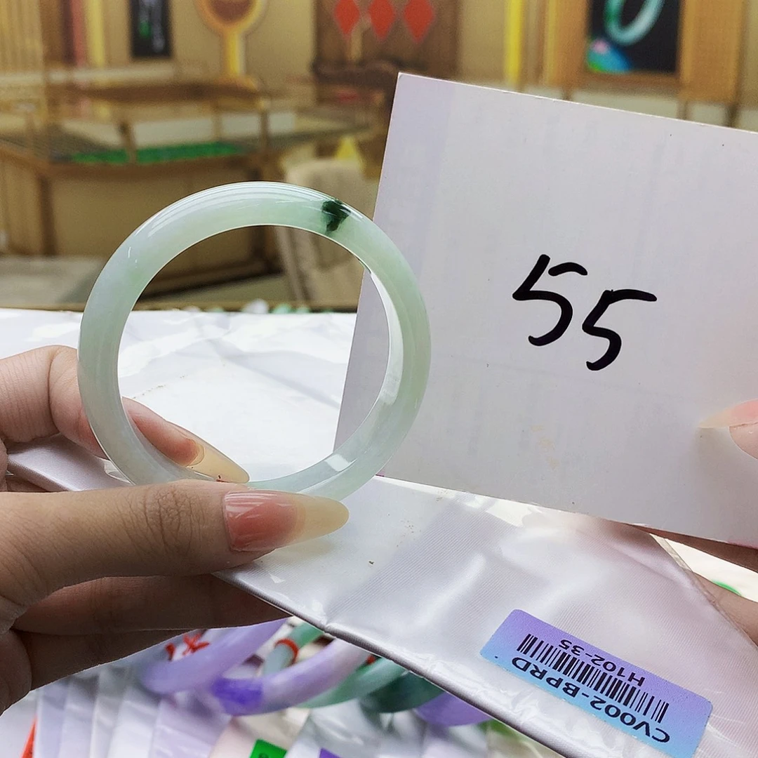 翡翠未镶嵌手镯hhm