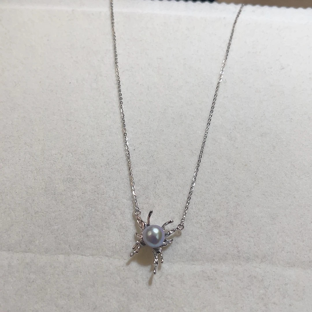 颈饰淡水珍珠银S925镶嵌