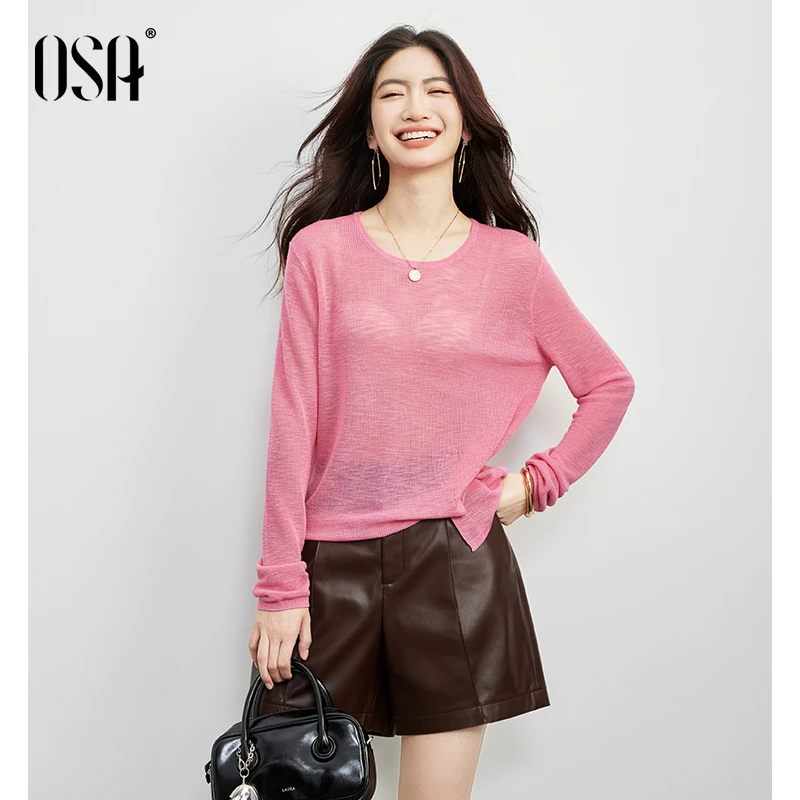 【OSA/欧莎】慵懒空气感针织衫女S125C16001