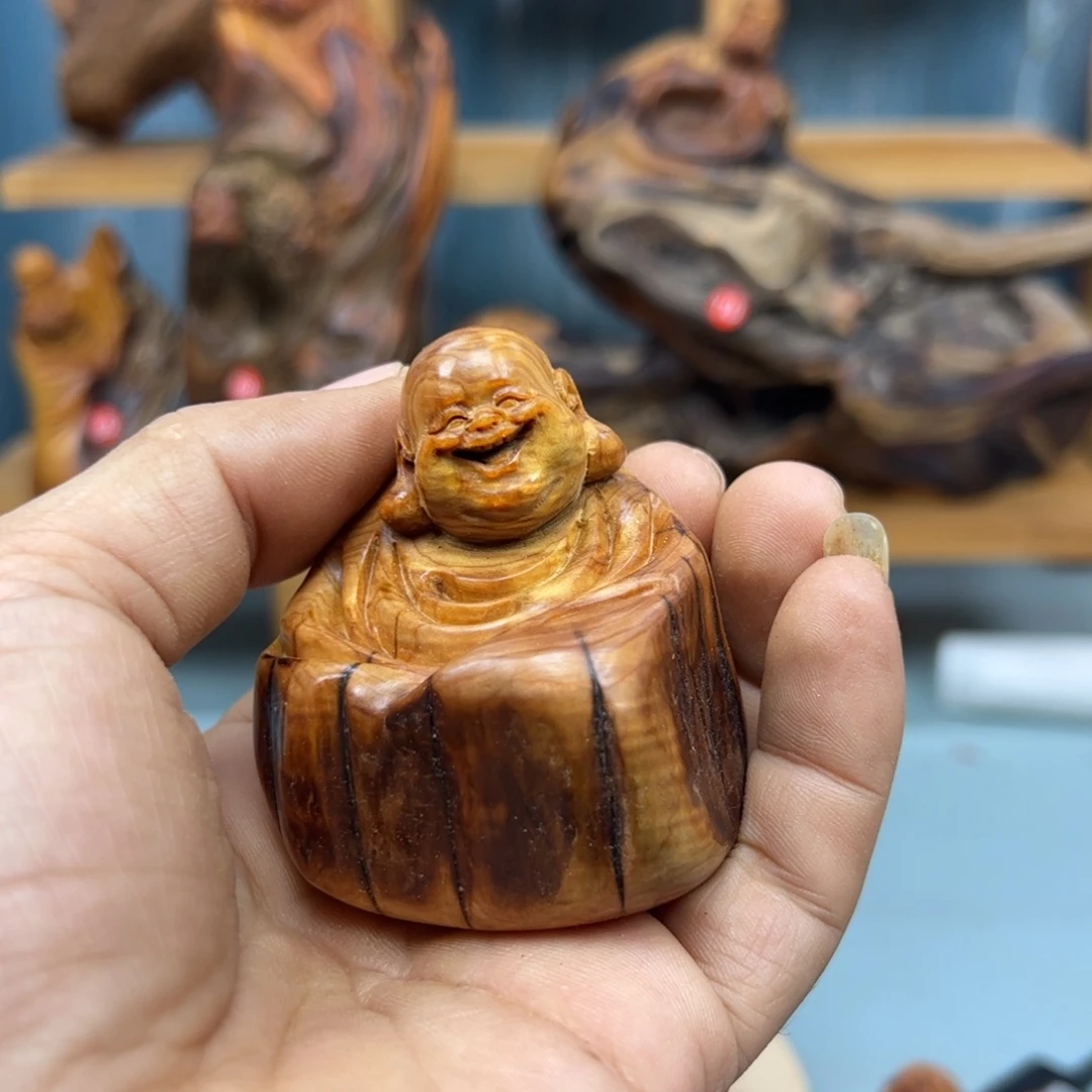 周***木崖柏木摆件手把件