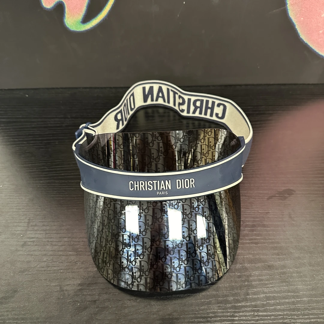 未使用 DIOR/迪奥 徽标斜纹 遮阳防晒 男女同款情侣款 蓝色