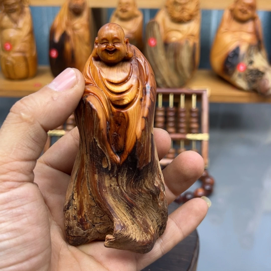 周***木崖柏木摆件手把件