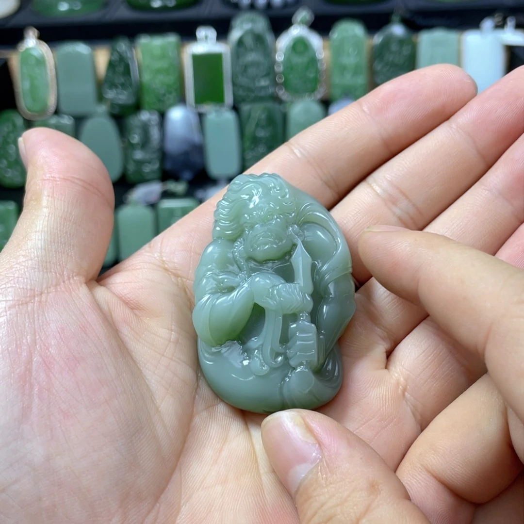 吊坠(不含链)未镶嵌和田玉（碧玉）