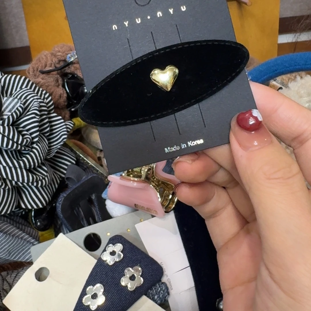 布艺铁合金黑色拜拜夹