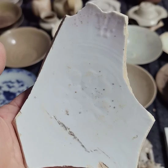 瓷片青花影青杯垫学习标本
