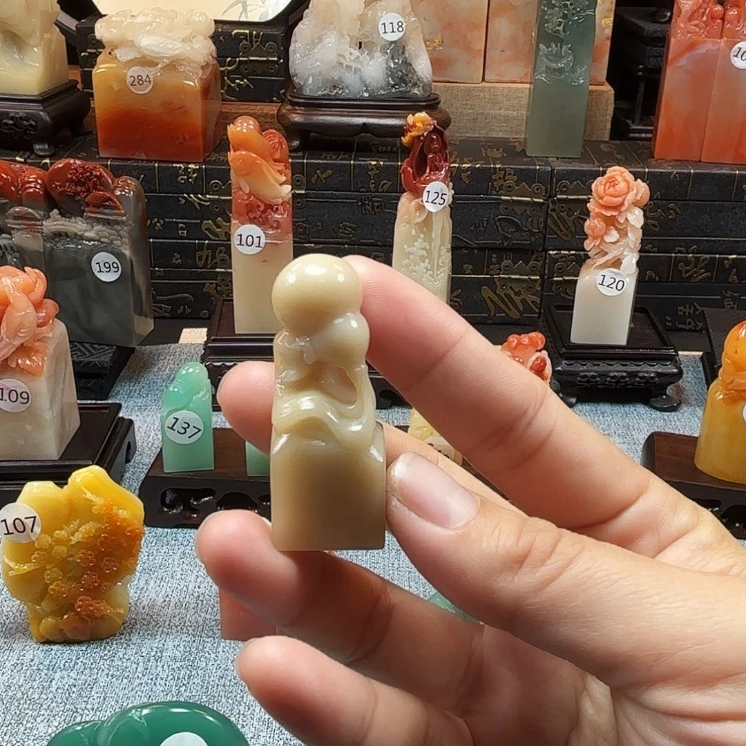 寿山石印石葫芦印章8