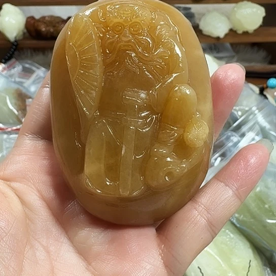 惜***草砖雕石头手把件石头手把件
