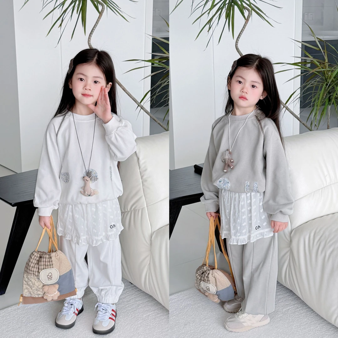 【生椰】春款C2512TZ卫衣两件套鱼子酱品牌童装儿童女童